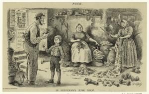 "In Hefferan's Junk Shop" by Frederick Burr Opper, 1896. From the NYPL's Mid-Manhattan Picture Collection, found via DPLA.